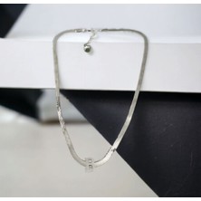 Hg.Aksesuar Kadın Italyan Zincirli Çelik Harf Kolye