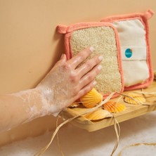 Doğal Sabun Dolgulu Banyo Kesesi Nektarin & Limon Otu