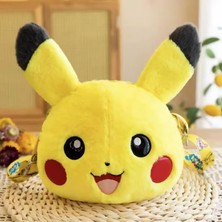 Elifeshop Ithal Kumaş Anime Figür Pokemon Pikachu Peluş Oyuncak Çanta Telefon Kozmetik Tablet Aksesuar Çantası