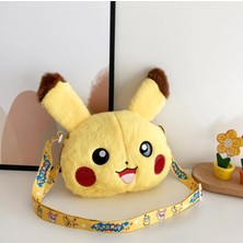 Elifeshop Ithal Kumaş Anime Figür Pokemon Pikachu Peluş Oyuncak Çanta Telefon Kozmetik Tablet Aksesuar Çantası