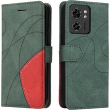 SZY Market Motorola Kenar 40 5g Kickstand Koruyucu Pu Deri Flip Folio Için Kılıf (Yurt Dışından)