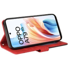 SZY Market Oppo A79 5g Kickstand Koruyucu Iki Renkli Dikiş Pu Deri Için Kılıf (Yurt Dışından)