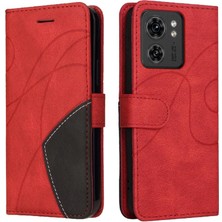 SZY Market Motorola Kenar 40 5g Kickstand Koruyucu Pu Deri Flip Folio Için Kılıf (Yurt Dışından)