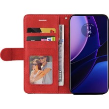 SZY Market Motorola Kenar 40 5g Kickstand Koruyucu Pu Deri Flip Folio Için Kılıf (Yurt Dışından)