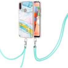 SZY Market Samsung Galaxy A11 Mermer Tampon Anti-Scratch Yumuşak Crossbody (Yurt Dışından)