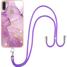 SZY Market Samsung Galaxy A11 Mermer Tampon Anti-Scratch Yumuşak Crossbody (Yurt Dışından)