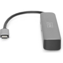 Digitus DA-70891 Type-C to 4K 30 Hz HDMI 2xUSB 3.0 SD TF Kart Okuyucu Hub Çevirici adaptör