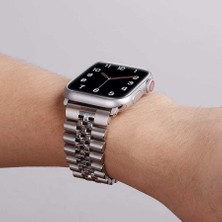 Appfube Watch 38MM Uyumlu Krd-36 Metal Kordon App Gümüş-Siyah