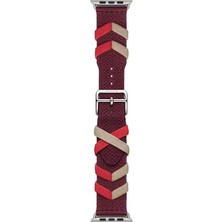 Appfube Watch 42MM Uyumlu App Krd-97 Sarmal Örgü Tasarımlı Kordon-Siyah