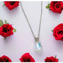 Hg.Aksesuar Kadın Renk Değiştiren Kristal Taşlı Çelik Kolye