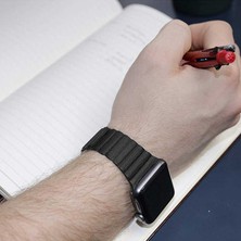 Appfube Watch 38MM Uyumlu Krd-09 Deri Lop Kordon App Kırmızı