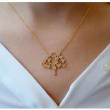 Hg.Aksesuar Kadın Zirkon Taşlı Çelik Kolye