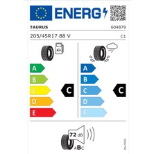 Taurus 205/45 R17 88V Xl Ultra High Performance Oto Yaz Lastiği (Üretim Yılı: 2024)