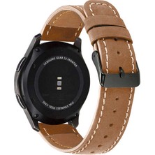 Miyoza Xiaomi Amazfit Pace 22MM Uyumlu Krd-29 Deri Kordon Mıy Kahverengi