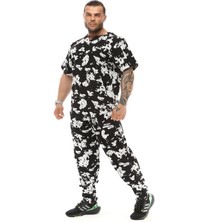 BGSM Erkek Oversize T-Shirt Desenli Gym Rag Top 3338