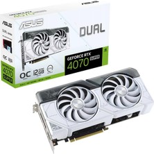 Asus Geforce DUAL-RTX4070S-O12G-WHITE 12GB GDDR6X 192BIT Ekran Kartı