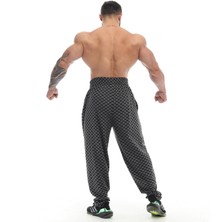 BGSM Loose Fit Eşofman Altı Damalı Spor Pantolon Bgsm PNT1371