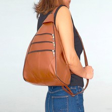 Lederax  Deri Çok Gözlü Sırt ve Omuz Çantası LD52