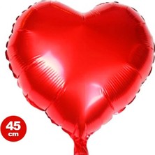 Parti Dükkanım Kırmızı Kalp Folyo Balon (45 Cm)