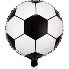 Parti Dükkanım Siyah Beyaz Futbol Topu Folyo Balon (45 Cm)