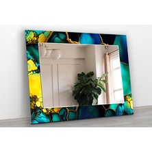 Myphotostation Soyut Desenli Temperli Cam Duvar Aynası