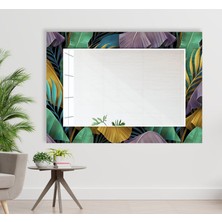 Myphotostation Soyut Desenli Temperli Cam Duvar Aynası