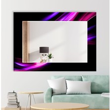 Myphotostation Soyut Desenli Temperli Cam Duvar Aynası