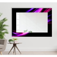 Myphotostation Soyut Desenli Temperli Cam Duvar Aynası