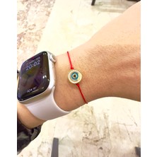 Atelier Çağla Mavi Göz Nazar Kırmızı Ip Bileklik