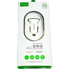 Maimi CC112-B Tek Girişli 65W Hafif Beyaz Araç Şarj Cihazı