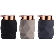Aliallullua Gri Doldurulabilir Boş El Sabunu Dispenseri Sıvı Kabı 330 ml Pompa Losyon/şampuan Şişesi Banyo Için Sıvı Sabun Çiftlik Evi (Yurt Dışından)