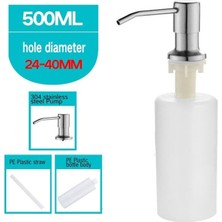 Aliallullua 500 ml Gümüş Kafa Lavabo Sabunluk Sıvı Sabun Şişesi Elle Basarak Sabun Losyon Dispenseri Mutfak Aksesuarları 300 ml (Yurt Dışından)