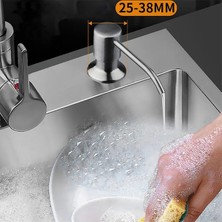 Aliallullua 500 ml Gümüş Kafa Lavabo Sabunluk Sıvı Sabun Şişesi Elle Basarak Sabun Losyon Dispenseri Mutfak Aksesuarları 300 ml (Yurt Dışından)