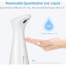 Aliallullua Beyaz-Siyah Sensör Temassız Sıvı Sabunluk Mutfak Için Otomatik Yıkama El Makinesi Yıkama 200ML Sabun ve Jel Dispenseri (Yurt Dışından)
