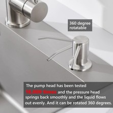 Aliallullua Tüp-Siyah/gümüş Mutfak Sıvı Sabunluk Çelik + Abs Plastik Lavabo Dahili Sıvı Pompası Uzatma Dispenser Pompası Şişeye Bağlayın (Yurt Dışından)