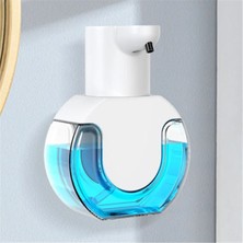 Aliallullua Köpük DISPENSERI-430ML Otomatik Sensörlü Sabunluk Şarj Edilebilir 4 Vites Ayarlanabilir Duvara Monte Kızılötesi Endüktif Köpük Sıvı Sabunluk (Yurt Dışından)