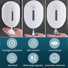 Aliallullua Pil Sprey-Ev USB Şarj Edilebilir Mutfak Banyo Aksesuarları Otomatik Duvara Monte Sabunluk Abs Ofis Fotoselli Akıllı Sensör (Yurt Dışından)