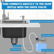 Aliallullua Gümüş Bir Set-Mutfak Lavabo Sıvı Sabunluk Pompası Paslanmaz Çelik 500 ml Sıvı Sabun Şişesi Lavabo Dağı El Basınçlı Sabunluk Şişesi (Yurt Dışından)