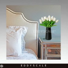 Eddyscale 20 Beyaz Çiçek Yapay Laleler Ipek Sahte Çiçekler Anneler Günü Için Paskalya Sevgililer Günü Hediyeleri Toplu Ev Mutfak Düğün Dekorasyon (Yurt Dışından)