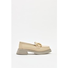 Myfit 1007 Kadın Tokalı Poli Taban Casual Ayakkabı Bej