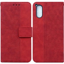 MY Boutique1 Sony Xperia 5 V Cüzdan Kapak Için Kılıf Geometrik Kabartmalı Kickstand Özelliği (Yurt Dışından)