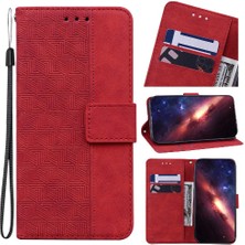 MY Boutique1 Sony Xperia 5 V Cüzdan Kapak Için Kılıf Geometrik Kabartmalı Kickstand Özelliği (Yurt Dışından)