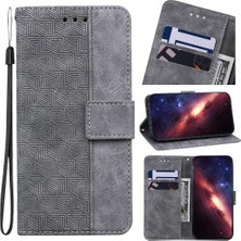 MY Boutique1 Sony Xperia 5 V Cüzdan Kapak Için Kılıf Geometrik Kabartmalı Kickstand Özelliği (Yurt Dışından)