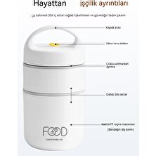 FastDeal Store Çorba Kutusu Bento Öğle Yemeği Kutusu Çorba Bardağı Püresi Bardağı Kahvaltı Bardağı Ofis Çalışanı Pişirme Kabı Çorba Kutusu Küçük (Katlanır Kaşık Yalıtım Çantası) (Yurt Dışından)