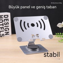 FastDeal Store 360 Derece Dönen Cep Telefonu Masaüstü Standı Alüminyum Alaşımlı Kaldırılabilir Stand Katlanır Taşınabilir Tembel Ipa Tablet Standı (Yurt Dışından)