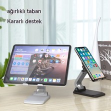 FastDeal Store Cep Telefonu Standı Masaüstü Canlı Yayın Desteği Çok Fonksiyonlu Tablet Standı Katlanabilir Teleskopik Cep Telefonu Standı (Yurt Dışından)