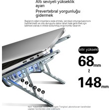 FastDeal Store Dizüstü Bilgisayar Standı Alüminyum Alaşımlı Katlanır Kaldırma Tablet Yükseklik Braketi Masaüstü Bilgisayar Soğutma Braketi (Yurt Dışından)