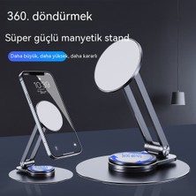 FastDeal Store Alüminyum Alaşımlı Cep Telefonu Tablet Tutucu Dönebilen Braket Canlı Yayın Manyetik Cep Telefonu Tutucu Masaüstü (Yurt Dışından)