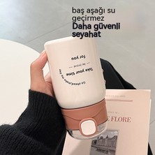 FastDeal Store Basit Termos Bardak Kız Pipet Bardak Ins Yüksek Yüz Değer Net Kırmızı Yeni Yetişkin Öğrenci Çocuk Su Bardağı (Yurt Dışından)