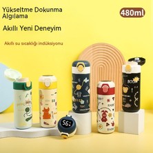 FastDeal Store 316 Paslanmaz Çelik Akıllı Sıcaklık Göstergesi Termos Vakum Sıçrama Kapağı Sıcaklık Ölçüm Kabı Karikatür Araba Ofis Hediyelik Fincan (Yurt Dışından)